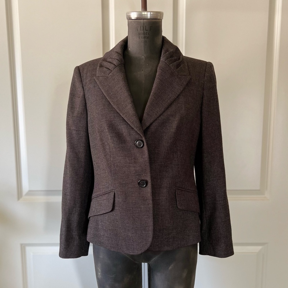 Piazza Sempione Made in Italy Wool Blend Tailored Blazer Size IT 44